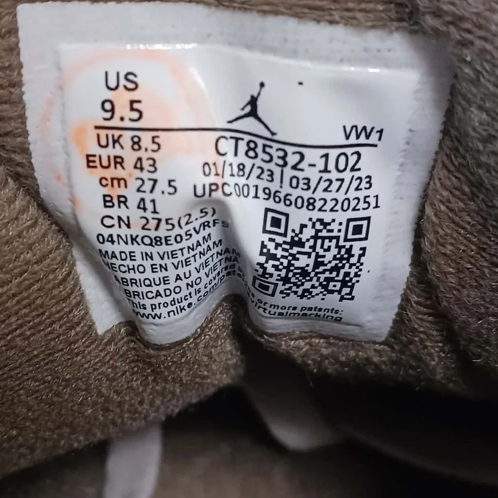 Nike Air Jordan 3 Retro Low Palomino CT8532-102 Size 9.5